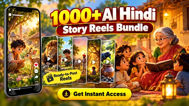 1000+ AI Hindi Story Reels bundle cover
