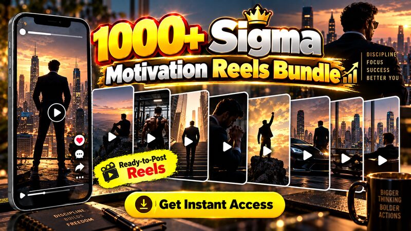 1000+ Sigma Motivation Reels bundle cover